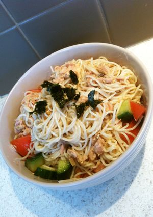 トマト、きゅうり、ツナ缶で素麺サラダ-レシピのメイン写真