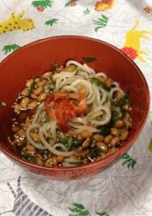 そうめんつゆ 〜シソ納豆あえ〜-レシピのメイン写真