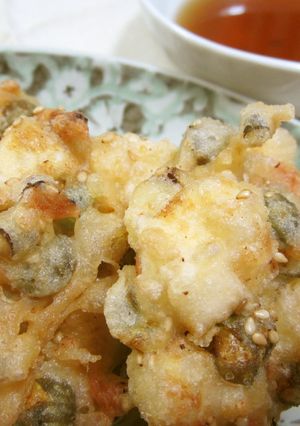 豆腐と枝豆の香ばしいかき揚げ-レシピのメイン写真