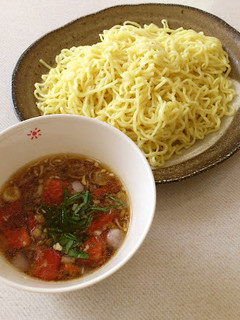 夏に☆とまとダレのさっぱりつけ麺♪-レシピのメイン写真