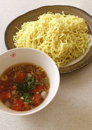 夏に☆とまとダレのさっぱりつけ麺♪-レシピのメイン写真