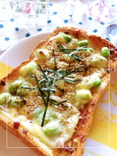 もろみ味噌と枝豆のトースト-レシピのメイン写真