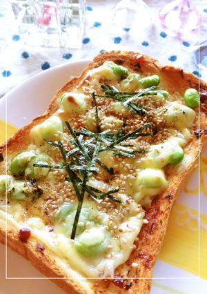 もろみ味噌と枝豆のトースト-レシピのメイン写真