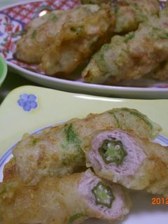 オクラの肉巻き天ぷら~♪-レシピのメイン写真
