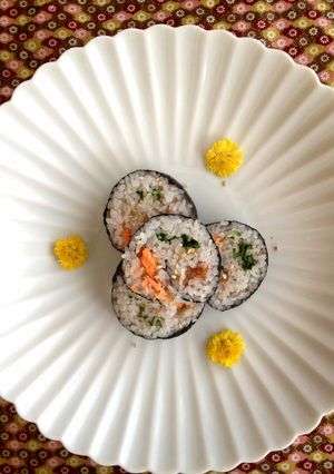 お昼ごはん☆残りもので巻き寿司-レシピのメイン写真