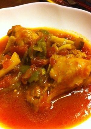 パパでもできる☆手羽先のナスとトマト煮☆-レシピのメイン写真
