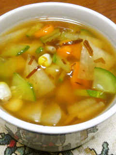 残り野菜と塩昆布のスープ-レシピのメイン写真