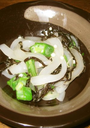 お手軽！いかとオクラの塩昆布あえ-レシピのメイン写真