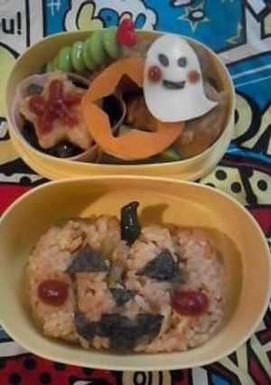 ハロウィン キャラ弁-レシピのメイン写真