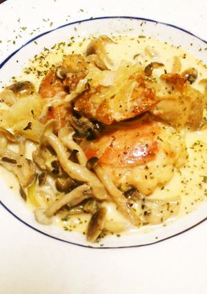 スパイシーチキンのきのこクリームソース-レシピのメイン写真