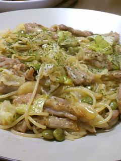 簡単!鶏とキャベツの塩麹スパゲッティ-レシピのメイン写真