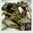 白ネギとマイタケの炒め物