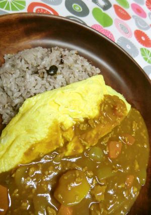十六穀ごはんのオムカレー-レシピのメイン写真