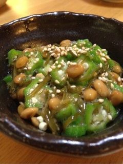 おくらとめかぶと納豆の柚子胡椒風味-レシピのメイン写真
