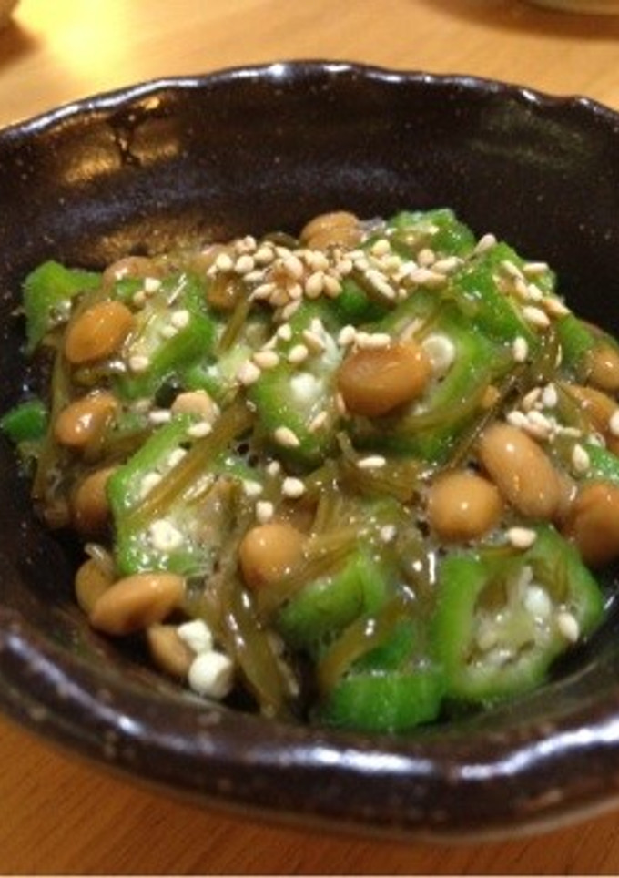 おくらとめかぶと納豆の柚子胡椒風味-レシピのメイン写真