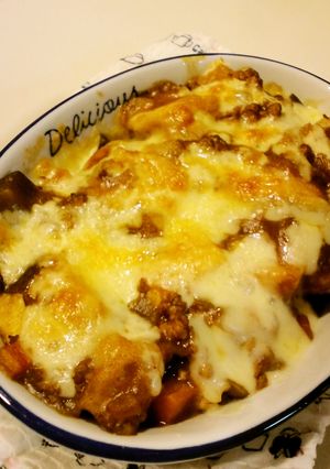 残りカレーで☆パングラタン♡チーズon♪-レシピのメイン写真