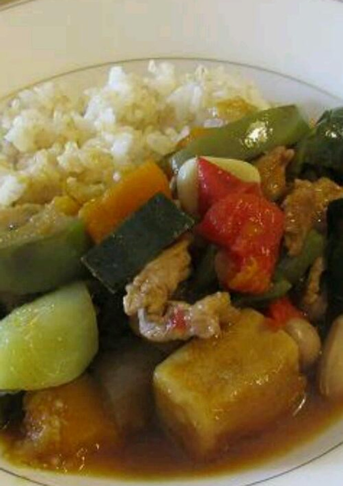 野菜の揚げびたしご飯-レシピのメイン写真