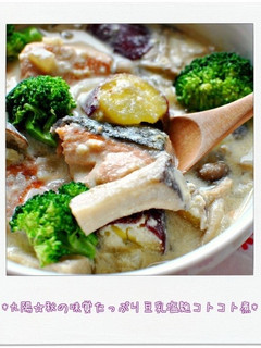 九陽☆秋の味覚たっぷり豆乳塩麹コトコト煮-レシピのメイン写真