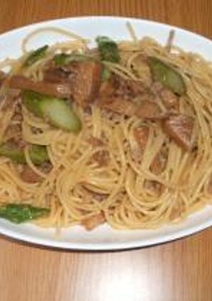 筍煮パスタ（バターしょうゆ味）-レシピのメイン写真