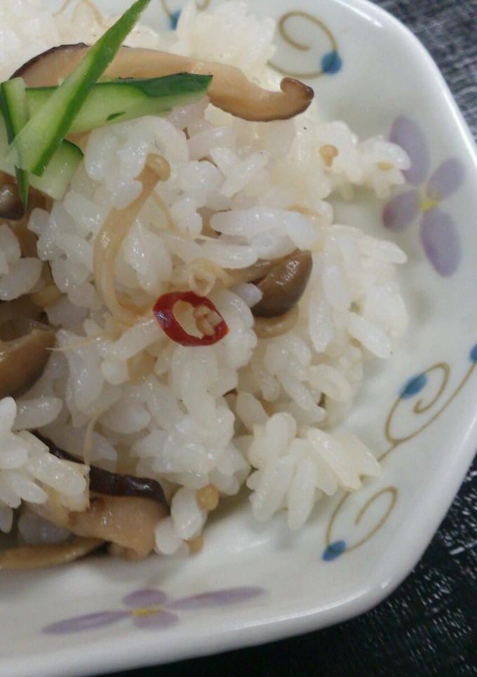 簡単きのこの炒め浸しdeキノコご飯-レシピのメイン写真