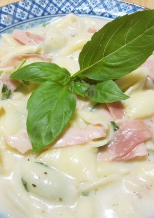 パスタとバジルのクリーム煮-レシピのメイン写真