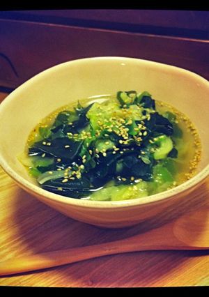 冷凍庫きゃべつの中華風スープ-レシピのメイン写真