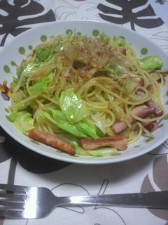 ベーコンとキャベツの和風パスタ-レシピのメイン写真