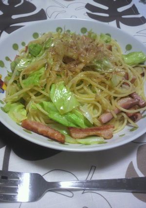 ベーコンとキャベツの和風パスタ-レシピのメイン写真