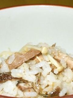 焼きサンマとエノキのまぜごはん-レシピのメイン写真