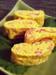 ふっくらカニカマ卵焼き♡-レシピのメイン写真