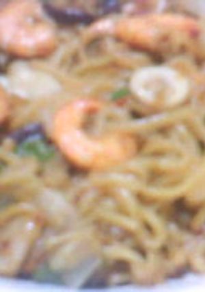 夏野菜＆海鮮カレー焼きそば-レシピのメイン写真