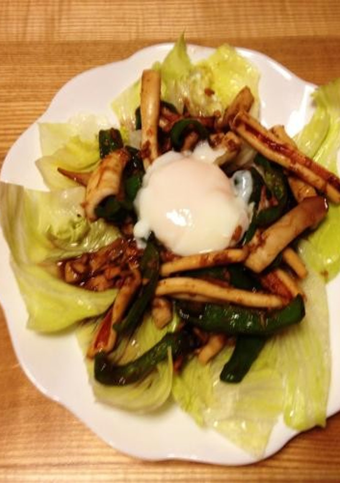 焼肉のタレで簡単☆イカピーのカレー風炒め-レシピのメイン写真