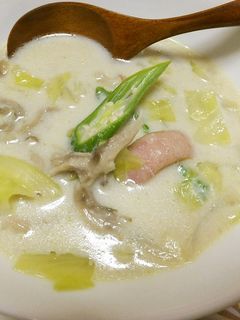 きのこソーセージ☆残り野菜のミルクスープ-レシピのメイン写真