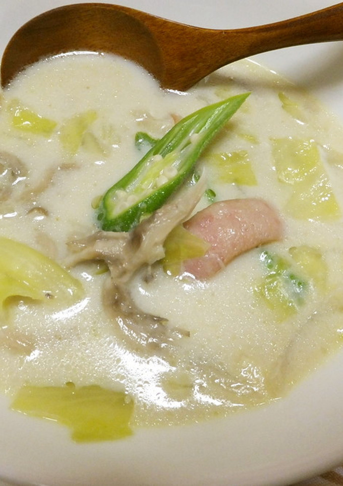 きのこソーセージ☆残り野菜のミルクスープ-レシピのメイン写真