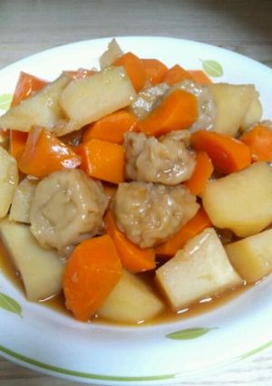 焼売と野菜(人参、じゃがいも)の煮物-レシピのメイン写真