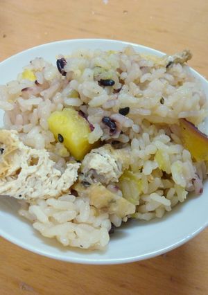 サツマイモとあげの雑穀ご飯-レシピのメイン写真