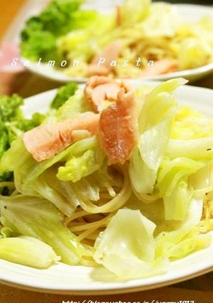 簡単ランチ～サーモンとキャベツのパスタ-レシピのメイン写真