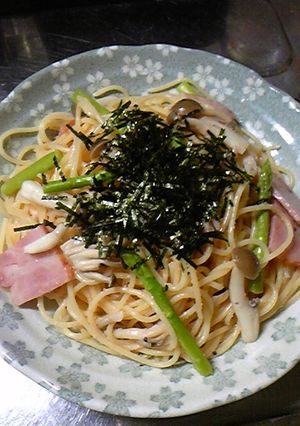 しめじとアスパラのたらこスパゲティー-レシピのメイン写真