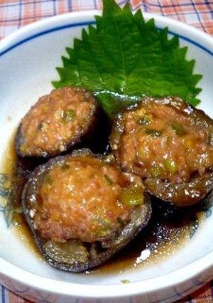 甘辛♪茄子の肉詰め煮♡-レシピのメイン写真