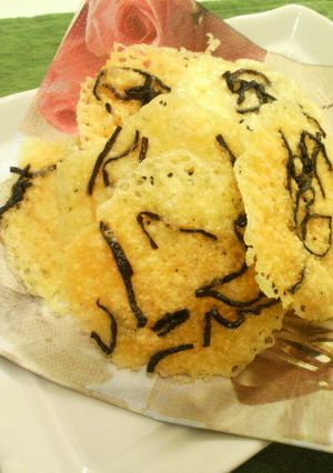即席おつまみ！パリパリ❤チーズせんべい-レシピのメイン写真