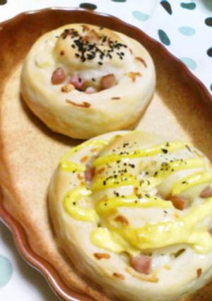 HBいらず、ベーコンとチーズの手ごねパン-レシピのメイン写真