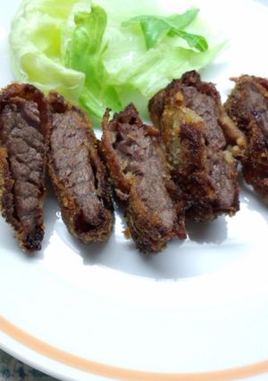 醤油麹で柔らかく美味しい牛モモカツフライ-レシピのメイン写真