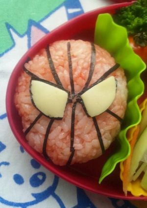 キャラ弁*スパイダーマンのおにぎり弁当-レシピのメイン写真