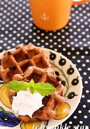 卵なし☆ホシノ天然酵母でチョコワッフル-レシピのメイン写真