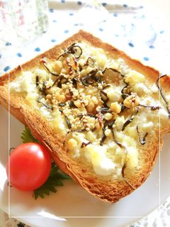 塩昆布×カッテージチーズのトースト-レシピのメイン写真