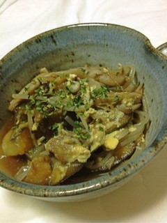 ナスときのこの中華風卵とじ-レシピのメイン写真