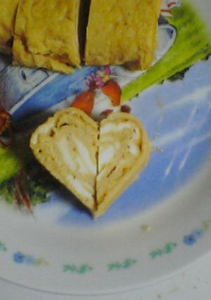 お弁当に!ハート型卵焼き-レシピのメイン写真