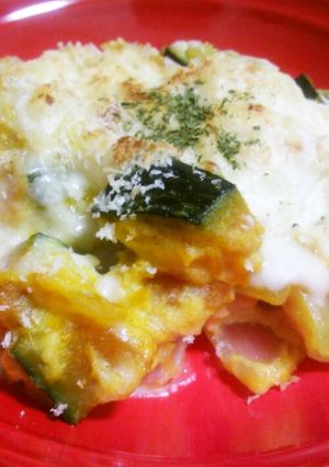 かぼちゃとハムのクリーミー豆腐グラタン♪-レシピのメイン写真