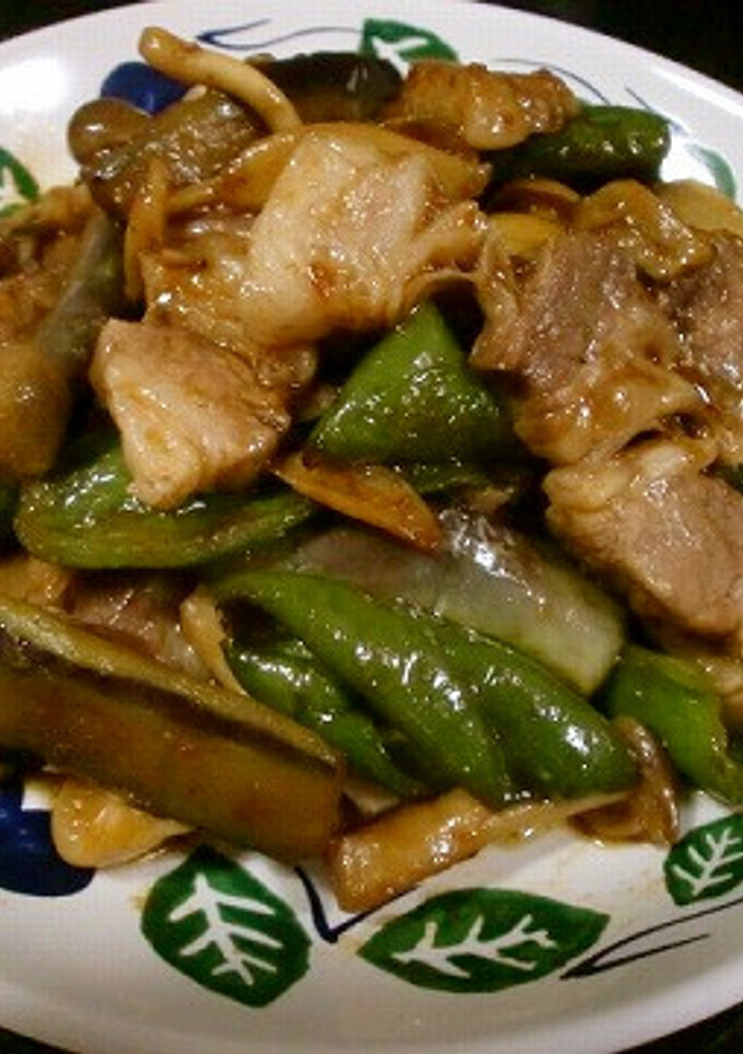 こってり！豚肉と夏野菜の中華炒め-レシピのメイン写真