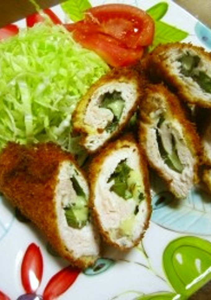 鶏ささみのシソ.チーズ巻きフライ-レシピのメイン写真